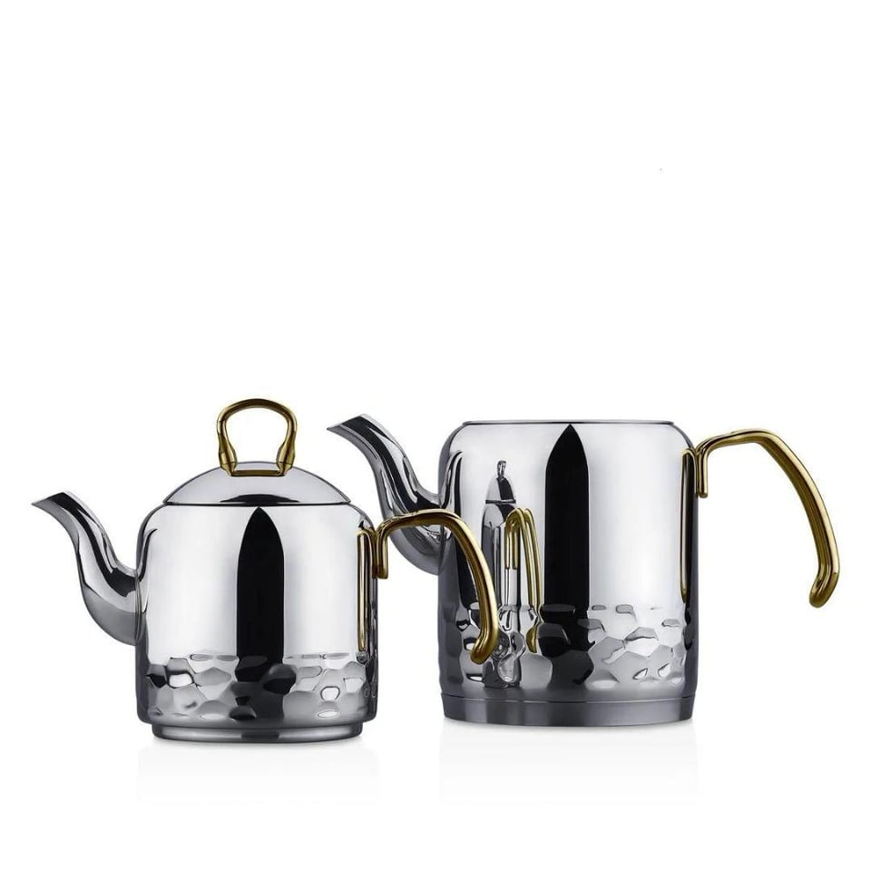 Çaydanlık / Cezve Korkmaz Züccaciye Korkmaz A227-02 Erna Çaydanlık Takımı Gold