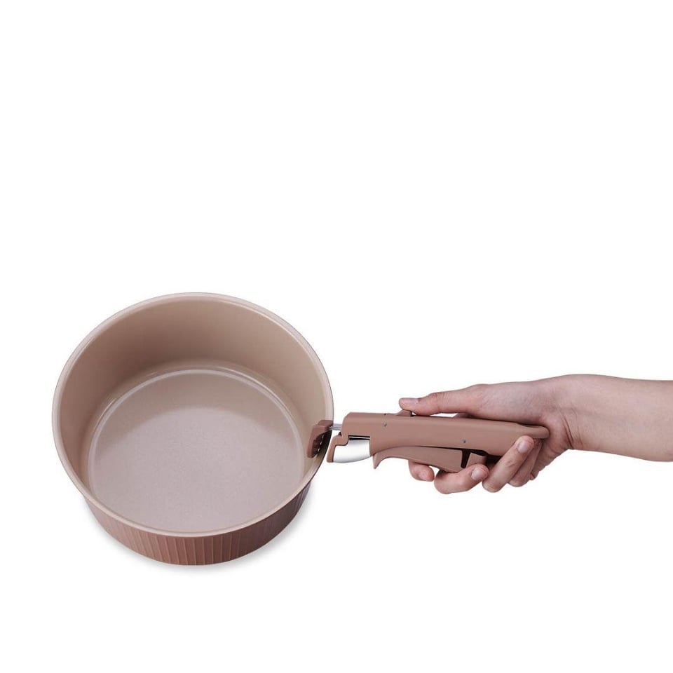 Çelik Tencereler Korkmaz Züccaciye Korkmaz A2791-1 Nova Pratika 10 Parça Tencere Seti Mocha