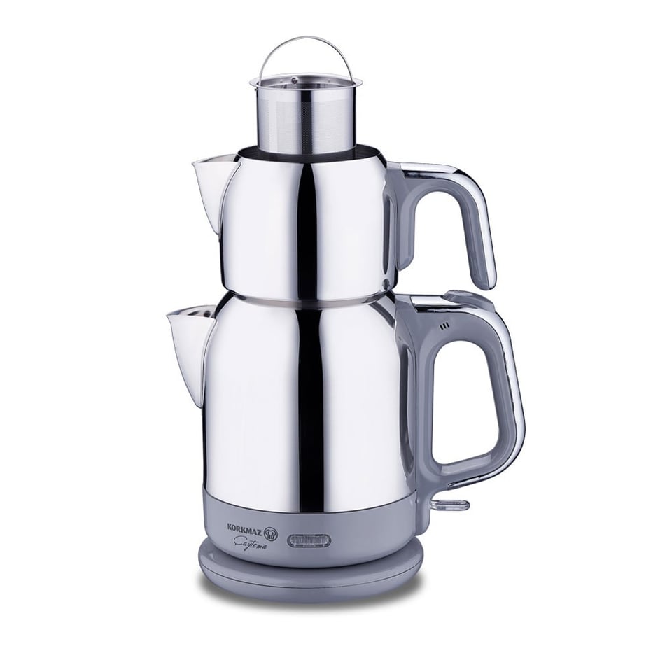 Korkmaz A331-10 Çaytema Elekt. Çaydanlık Inox/Gri
