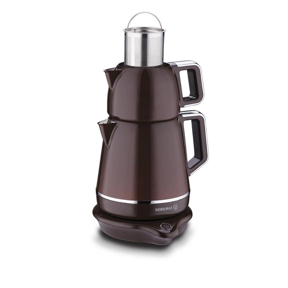 Çay / Semaver Korkmaz Küçük Ev Aletleri Korkmaz A332-07 Demiks Elektrikli Çaydanlık 20 Bardaklık Robusta/Krom