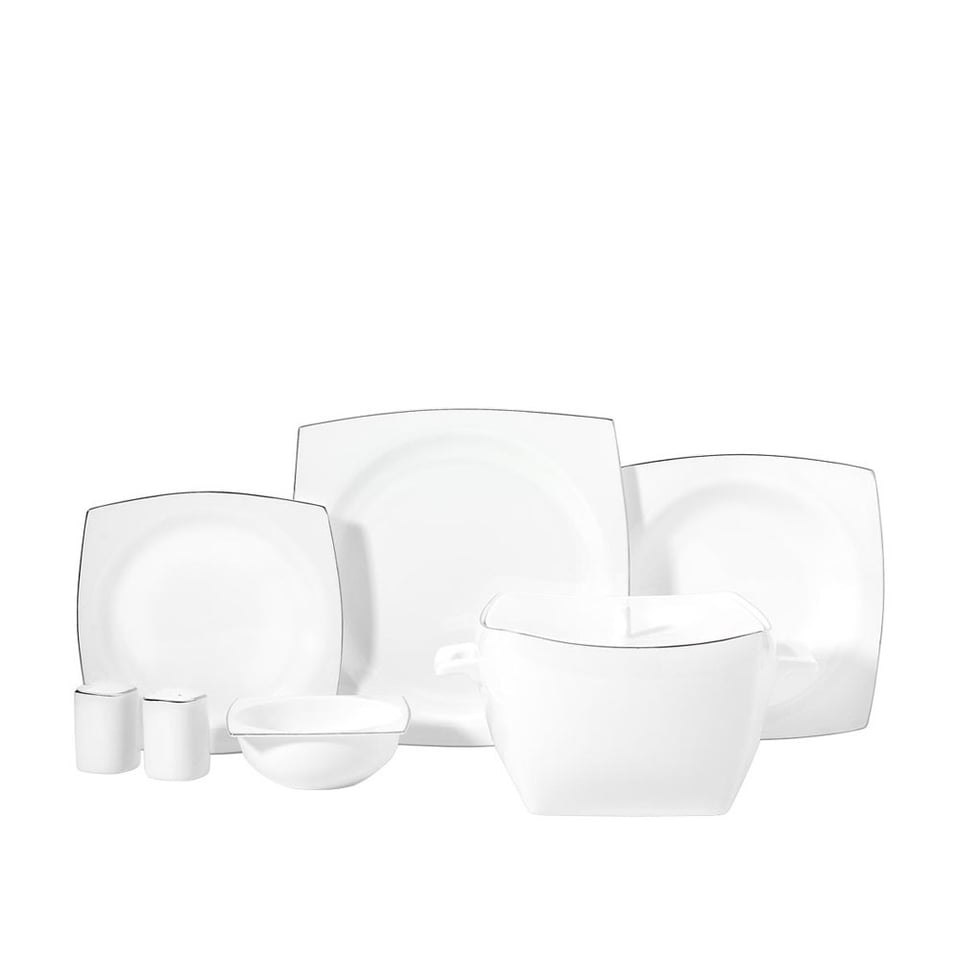 Korkmaz A8458 Bone Selection 60 Parça Kare Yemek Takımı