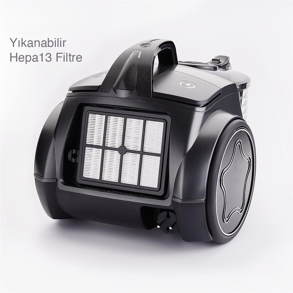 Korkmaz A902-01 Cosmos Premium Elektrik Süpürgesi Antrasit/Siyah