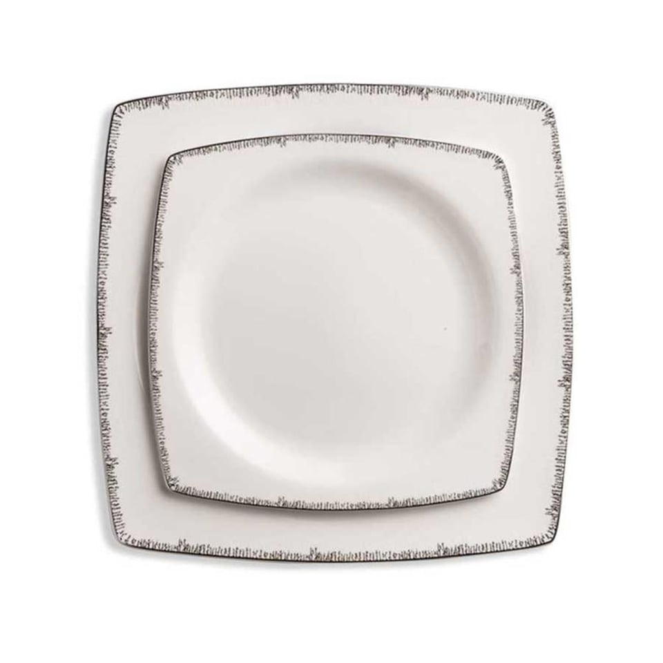 Korkmaz Bone Selection 60 Parça Kare Yemek Takımı