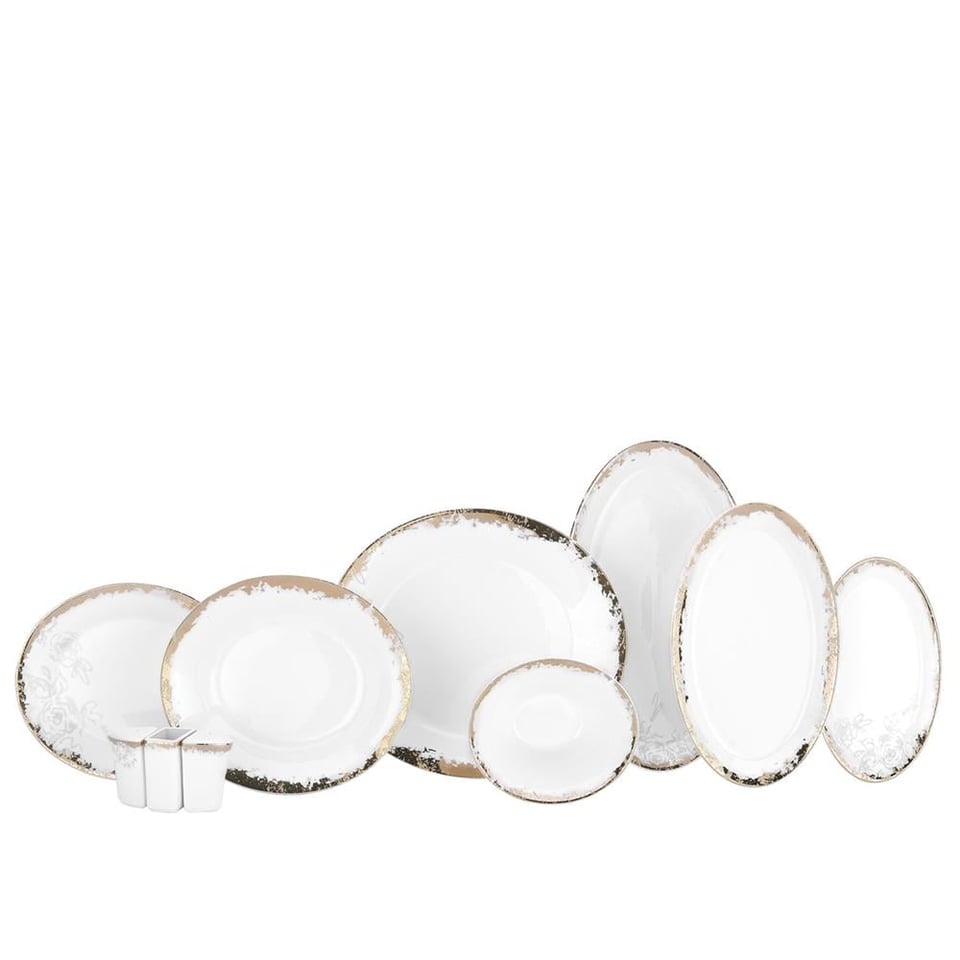 Korkmaz Orient Col. 60 Parça Yemek Takımı Yuvarlak