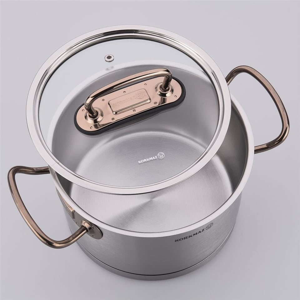 Korkmaz Proline 8 Parça Rosa Gold Tencere Seti