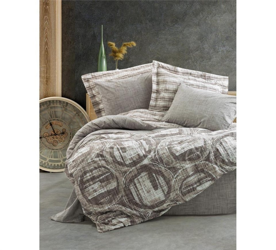 Modern Çift Kişilik Nevresim Takımı Root Vizon