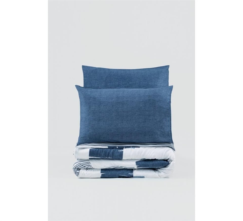 Modern Çift Kişilik Nevresim Takımı Solito Indigo