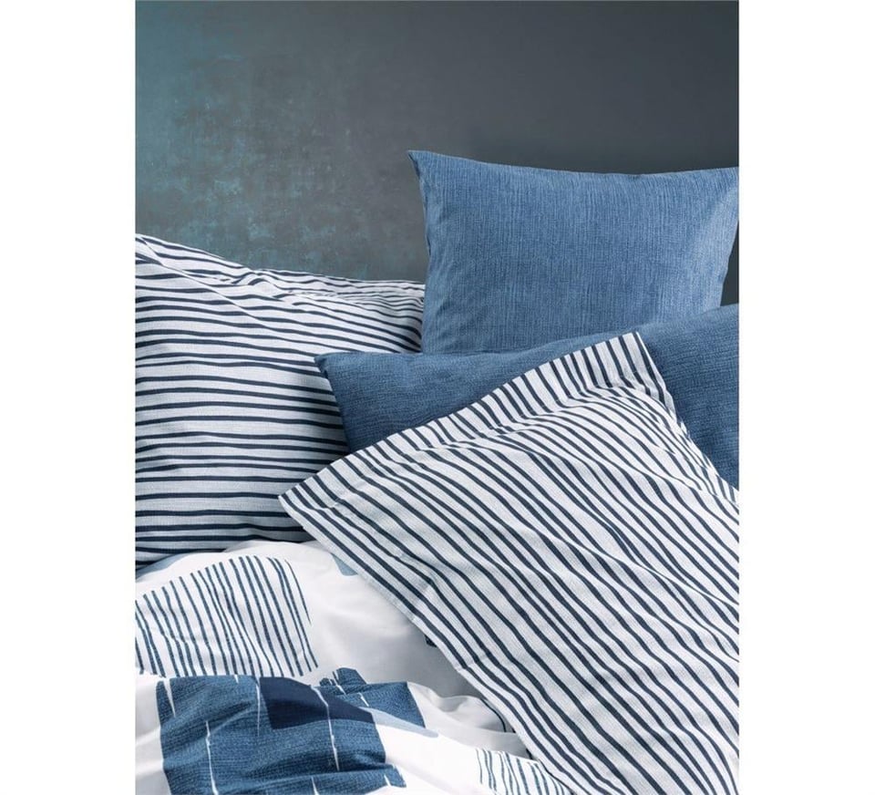 Modern Çift Kişilik Nevresim Takımı Solito Indigo