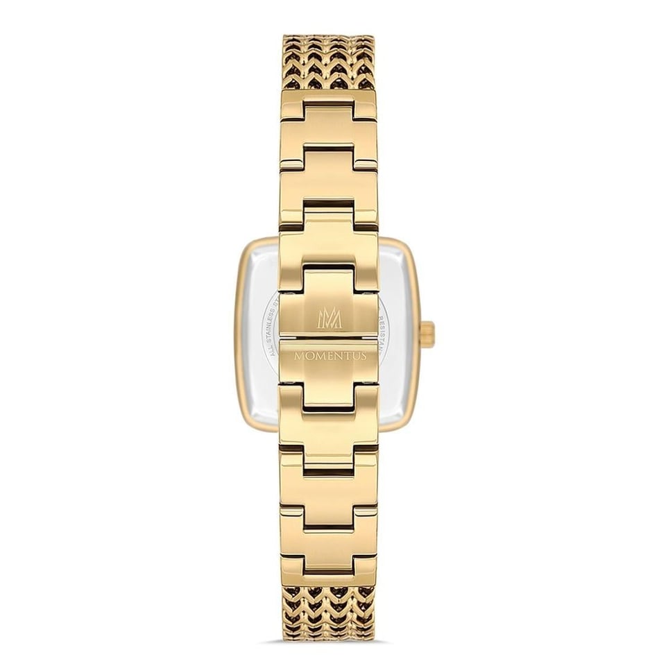 Kadın Saat Momentus Byn Momentus MM.SS397G-09SG Swarovski Taşlı Gold Hasır Kordon Kadın Kol Saati
