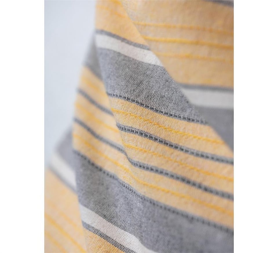 Natureforce İpliği Boyalı Çift Kişilik Nevresim Takımı Tribus Sarı