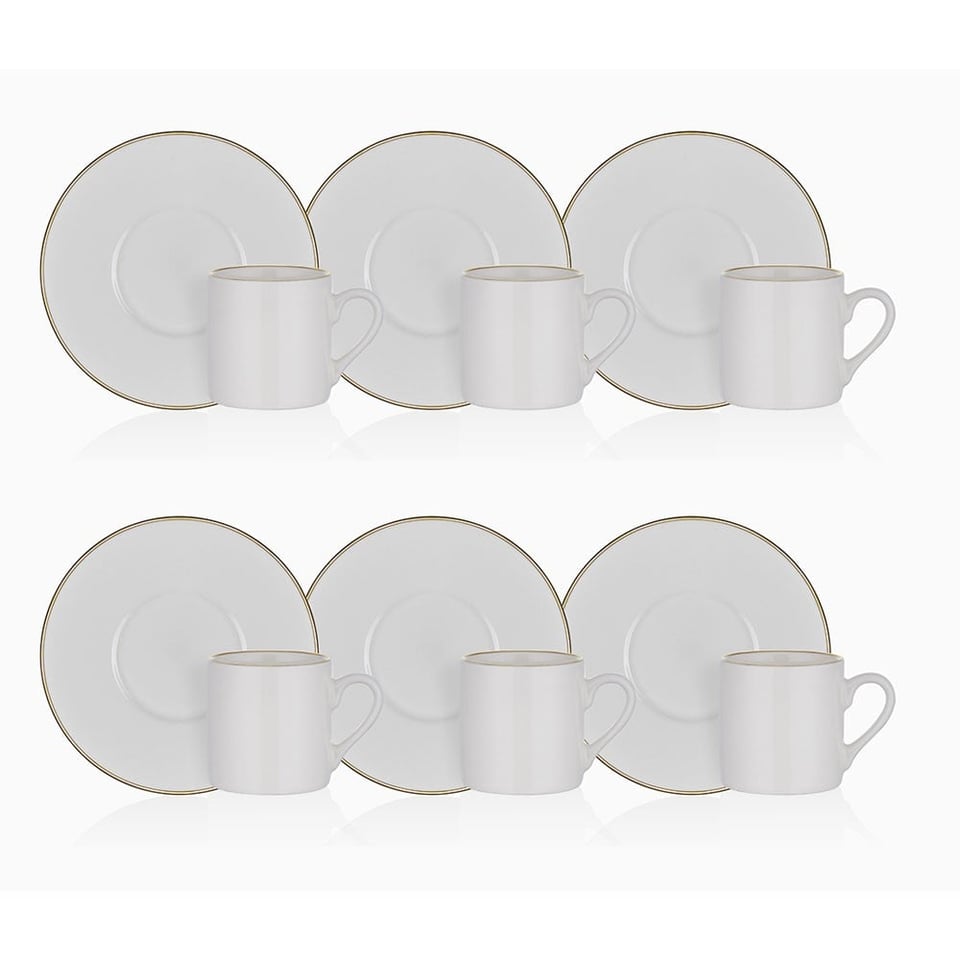 Neva N3263 Lilyum Plus 6 Kişilik Kahve Fincan Takımı