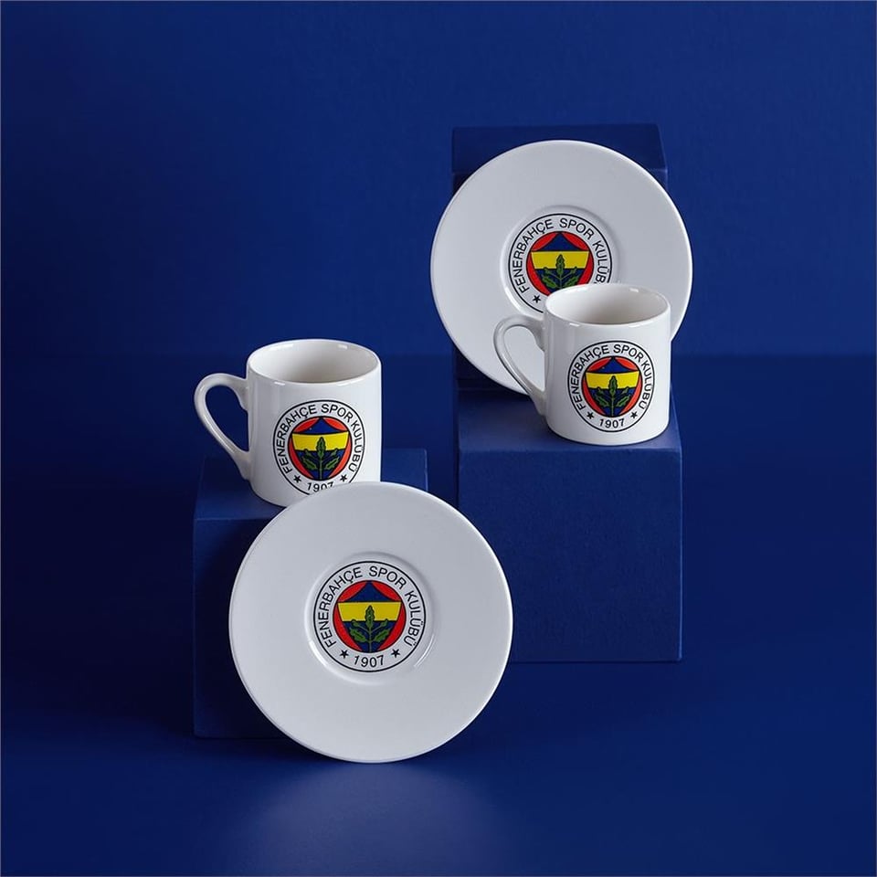 Neva N3418 Fenerbahçe Klasik Logo 2'li Kahve Fincan Takımı