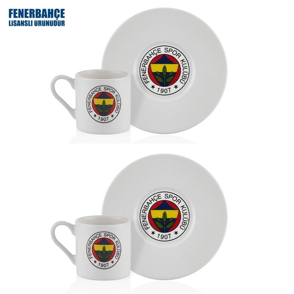 Neva N3418 Fenerbahçe Klasik Logo 2'li Kahve Fincan Takımı