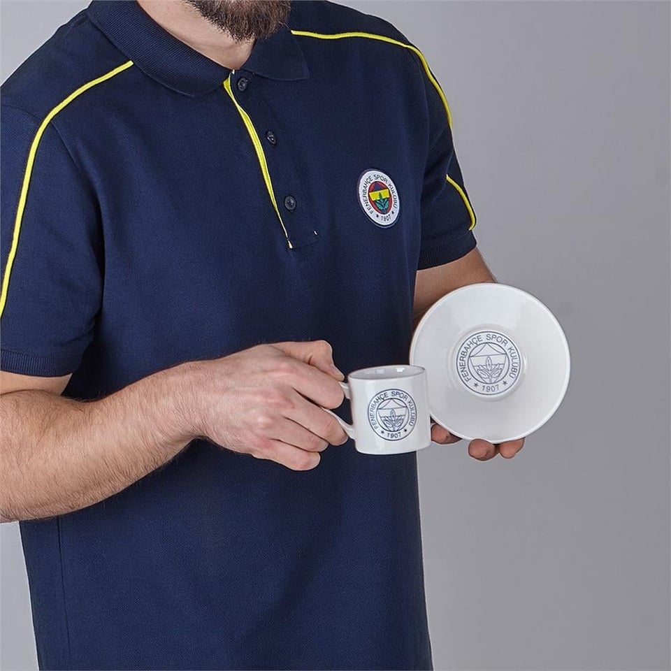 Neva N3421 Fenerbahçe Lacivert Logo 2'li Kahve Fincan Takımı