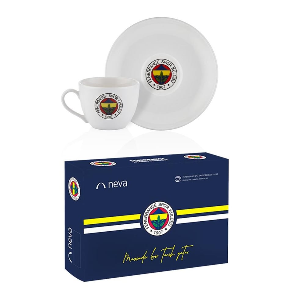Neva N3424 Fenerbahçe Klasik Logo 2'li Çay Fincan Takımı