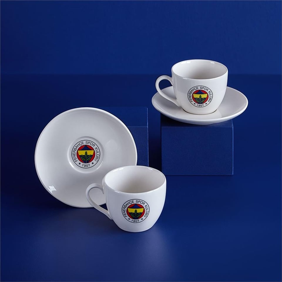 Neva N3424 Fenerbahçe Klasik Logo 2'li Çay Fincan Takımı