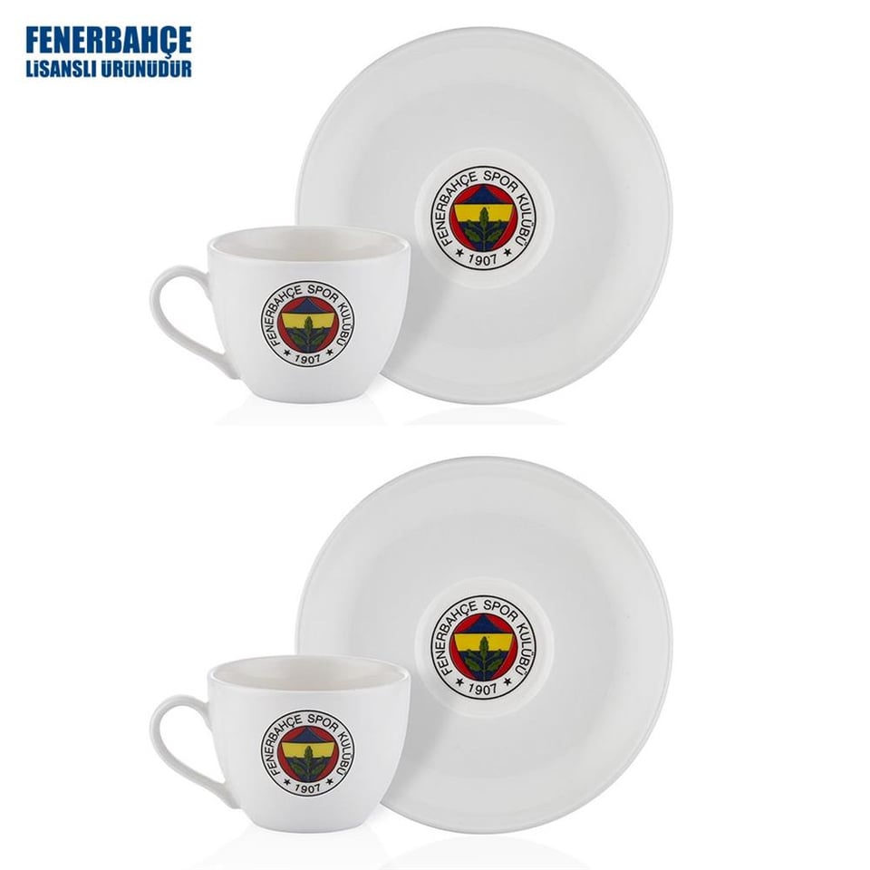 Neva N3424 Fenerbahçe Klasik Logo 2'li Çay Fincan Takımı