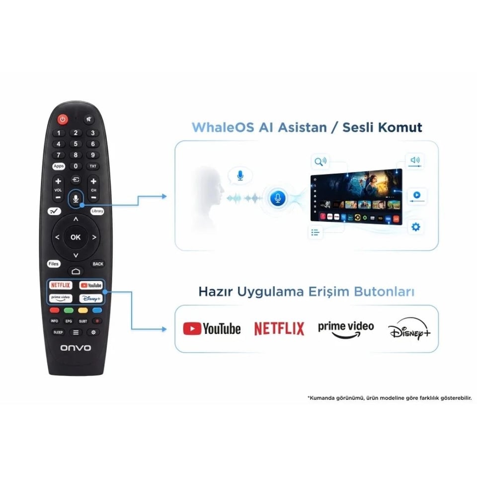 Televizyonlar Onvo ONVO 43VQ80F2FA 43 İnç 109 Ekran Full HD QLED Smart TV WhaleOS