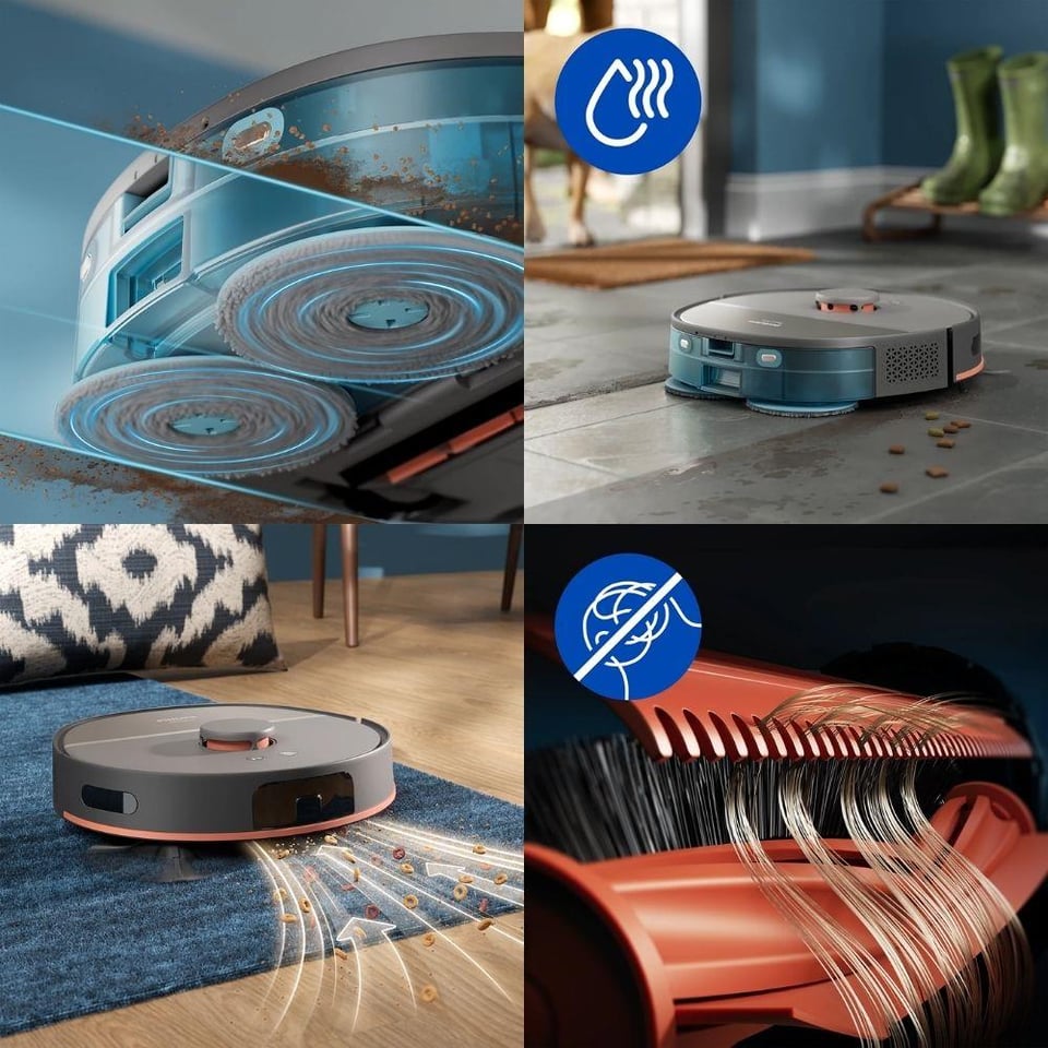 Robot Süpürgeler Philips Philips HomeRun 5000 Serisi XU5100/10 Çöp İstasyonlu Akıllı Robot Süpürge