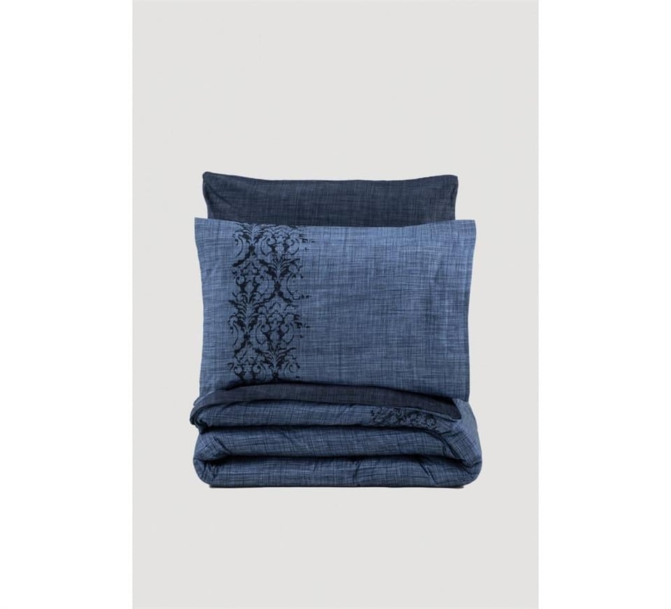 Plain Tek Kişilik Nevresim Takımı Sooty Denim