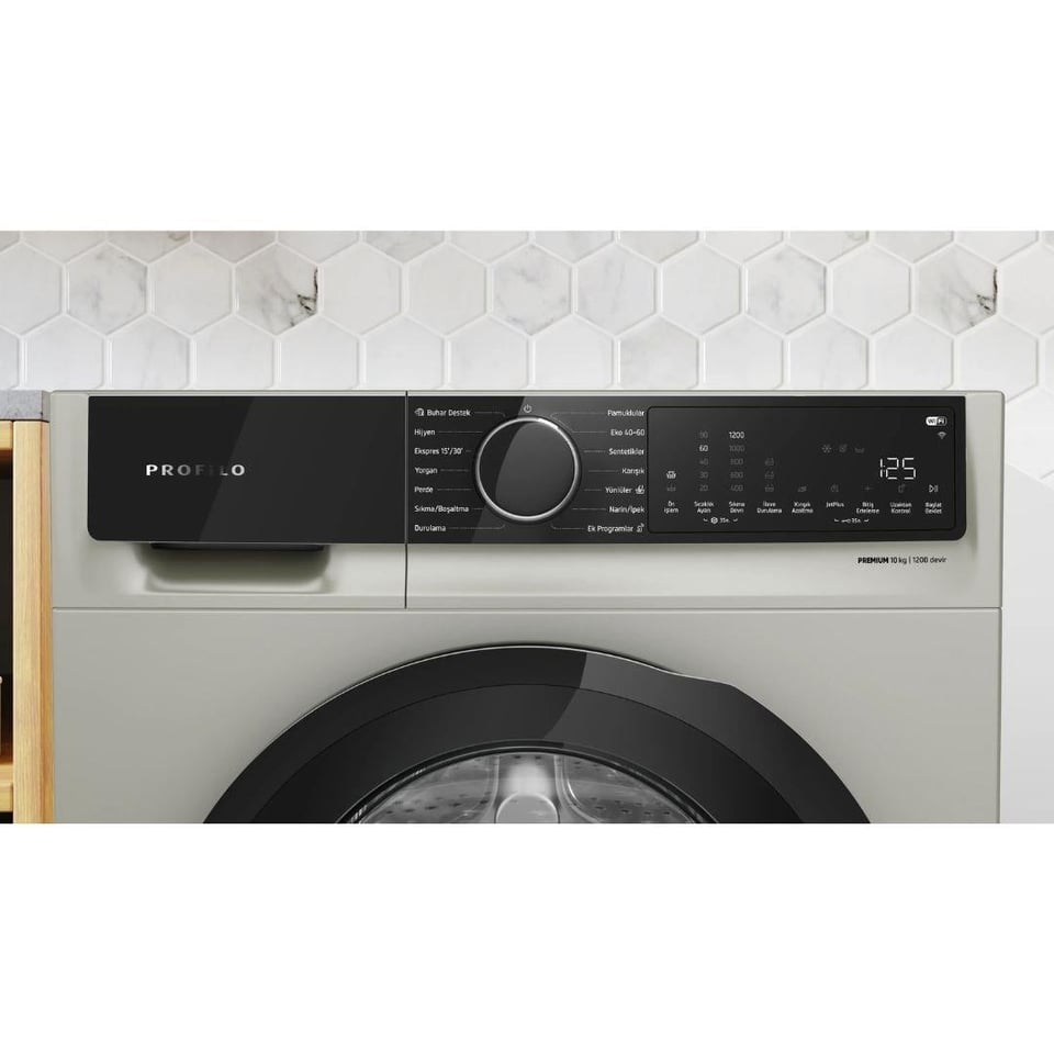 Çamaşır Makinesi Profilo Profilo CGK252ZSTR 10 Kg 1200 Devir Home Connect Gümüş Çamaşır Makinesi