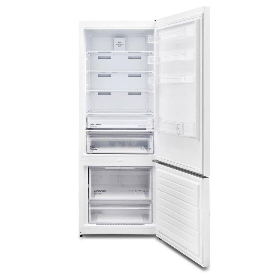 Bekleyen Urun Katalogu Regal Regal 20268169 NFK 52021 E Beyaz Alttan Donduruculu Dokunmatik Ekran No Frost Çift Kapılı 451 L 187*70*72 E Enerji  Buzdolabı