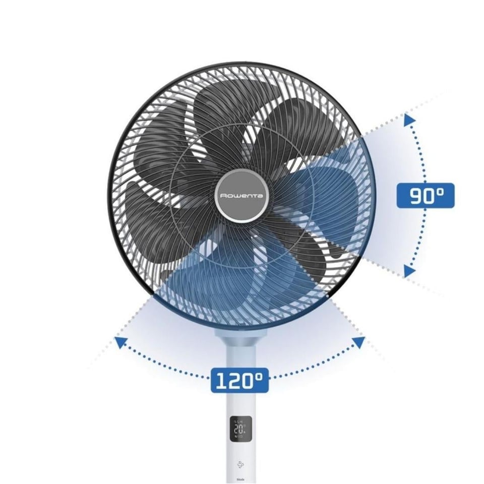 Vantilatör Rowenta Rowenta QV5040 Turbo Twist Silence 20 Hız Ayarlı Sessiz Uzaktan Kumandalı 3'ü 1 Arada Kompakt Vantilatör Beyaz