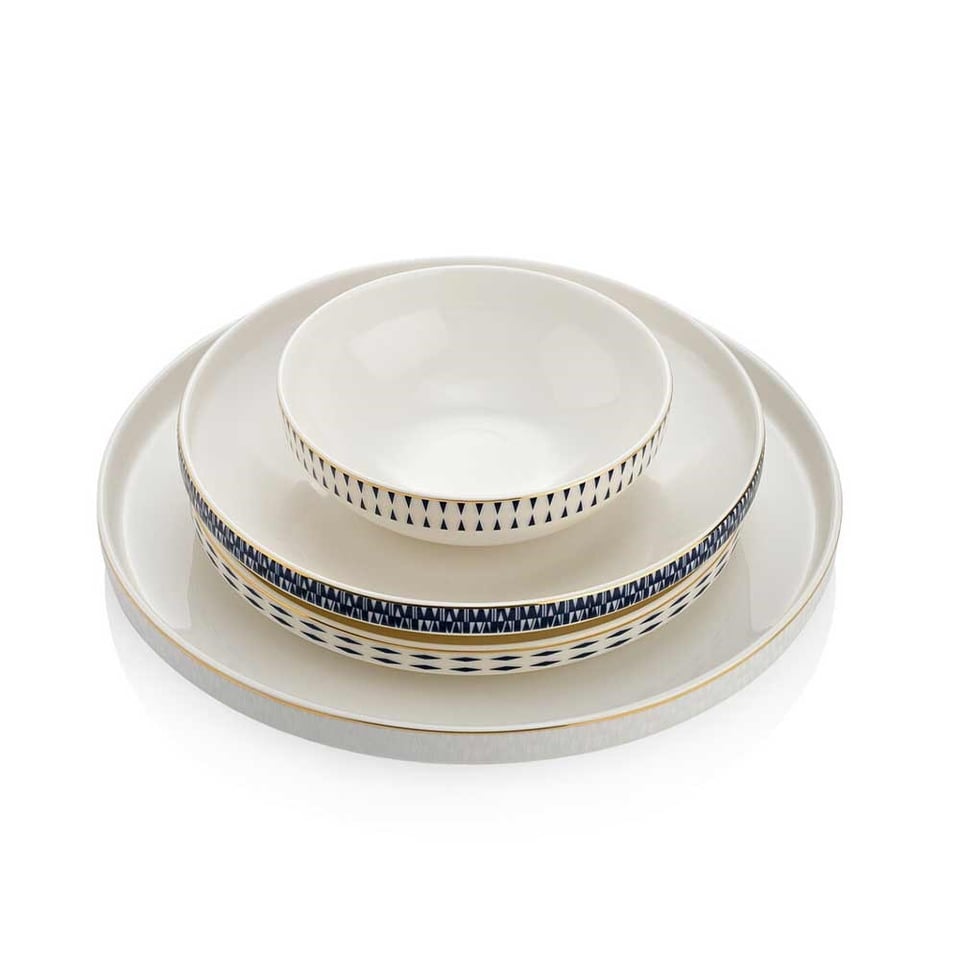 Schafer 1S0020-01001-GLD04 Adel Self Yemek Takımı-56 Parça-Gold