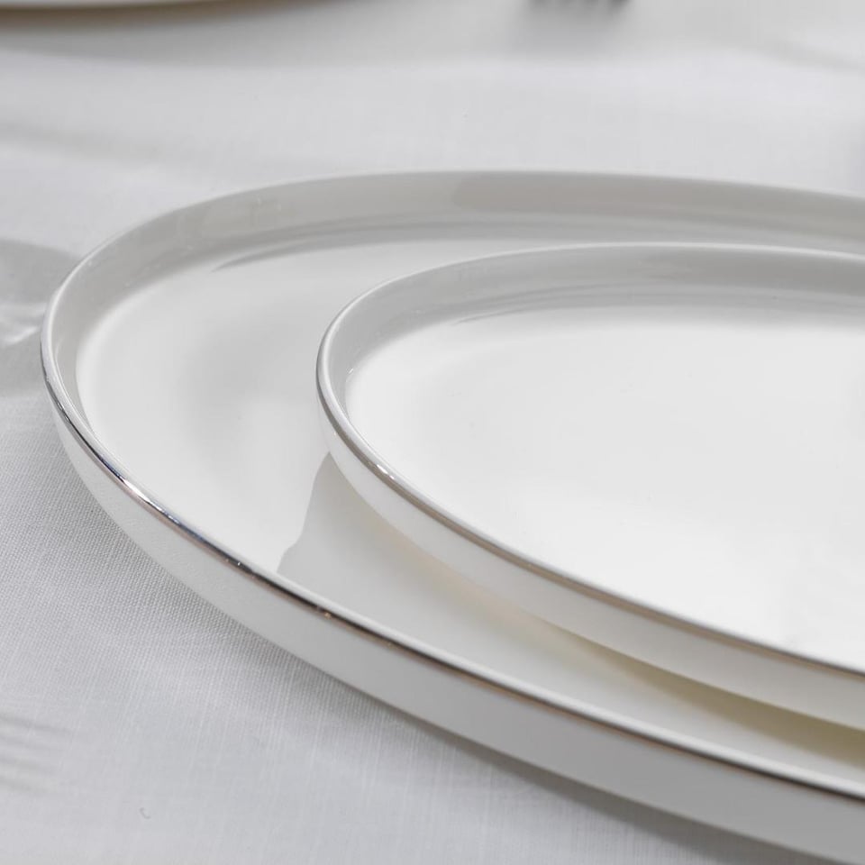 Yemek Takımları Schafer züccaciye Schafer 1S0020-01001-PLT01 Adel Platin Yuvarlak Yemek Takımı-56 Prç-Platin