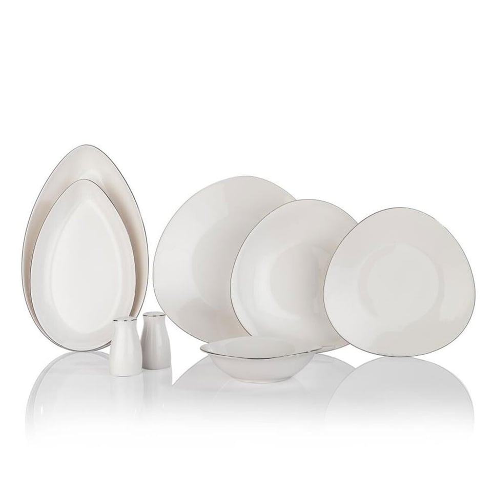 Schafer 1S1226-01001-PLT01 Dina Yemek Takımı-56 Parça-Platin