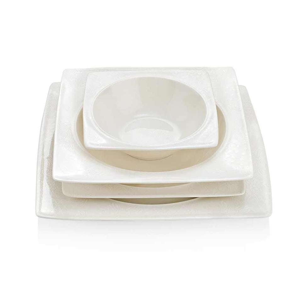 Schafer 1S2407-01001-BYZ04 Glamor Sense Yemek Takım-60 Parça-Beyaz