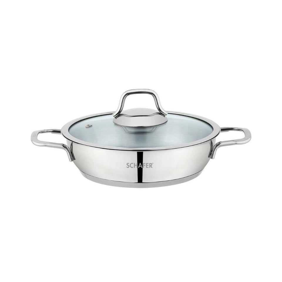 Bekleyen Urun Katalogu Schafer züccaciye Schafer 1S2817-13009-INX01 Held Çelik Sahan (Kapaklı) 20 Cm-2 Parça-Inox