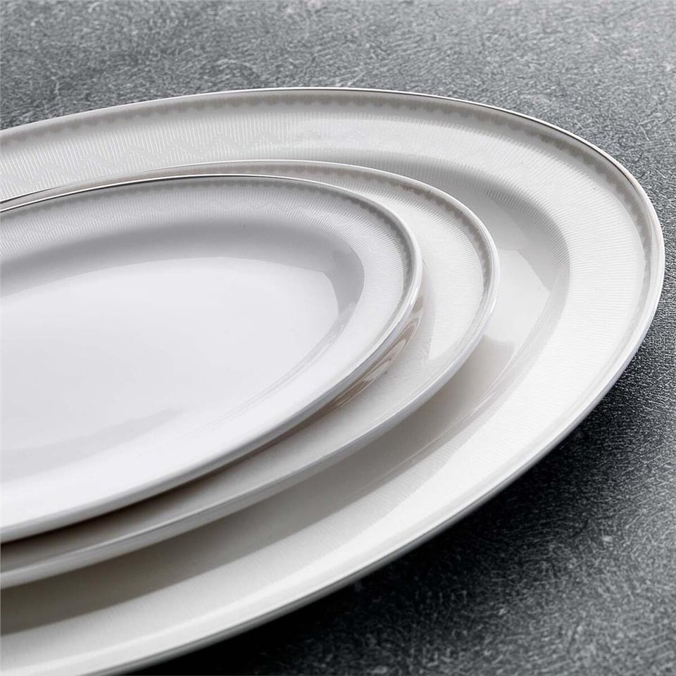 Schafer 1S5901-01001-GUM01 Queen Liny Bone Yemek Takımı-60 Parça-Gümüş