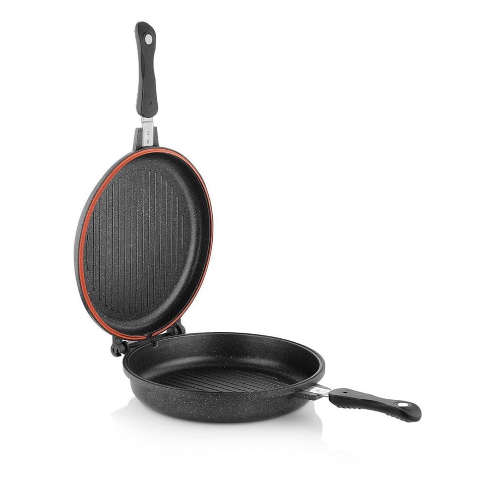 Schafer 1S629-28001-SIY03 Grillpan Çift Taraflı Yuvarlak Tava