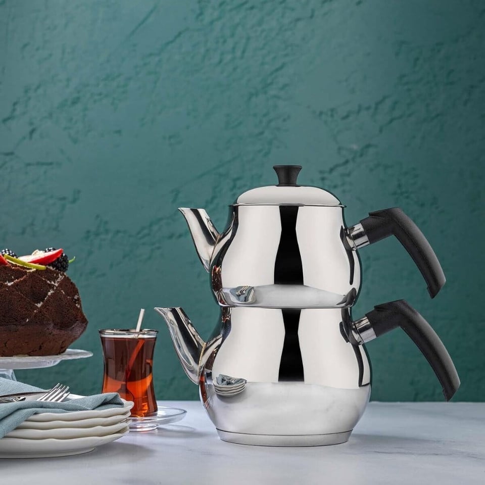 Schafer Base Çelik Çaydanlık Takımı İnox