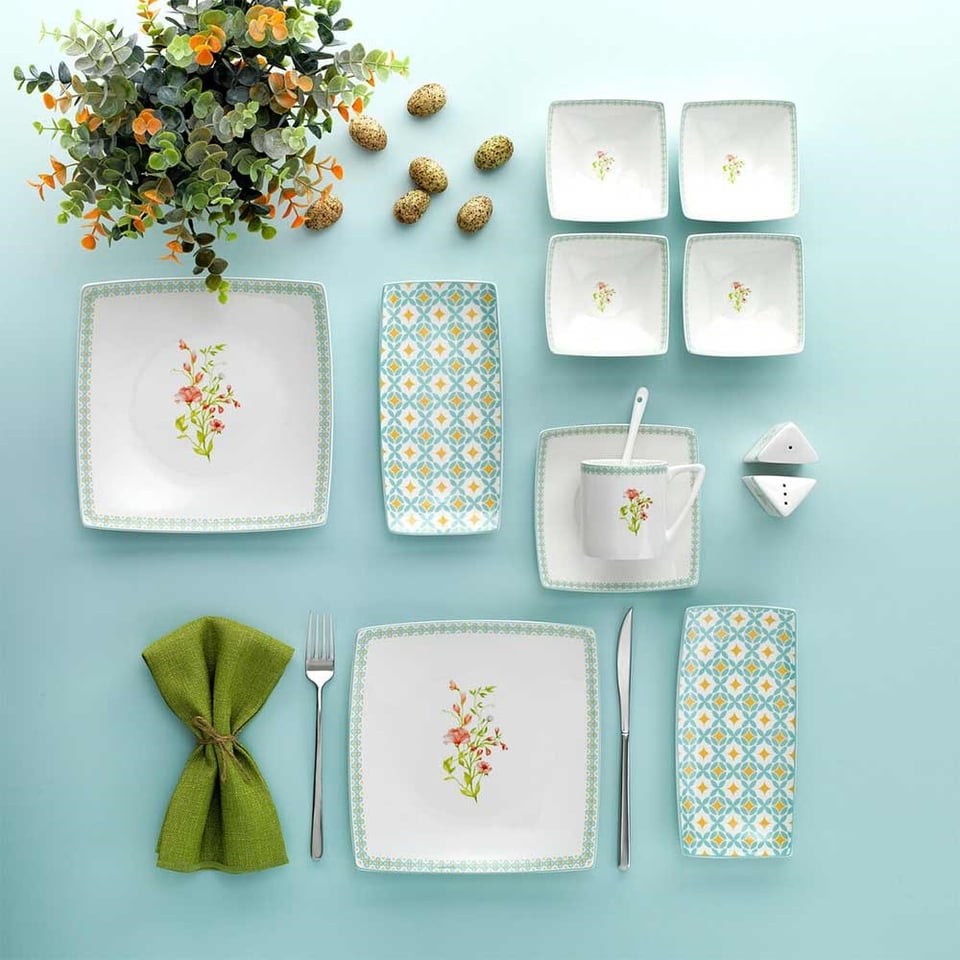 Schafer Day Kahvaltı Takımı-32 Parça-Yeşil