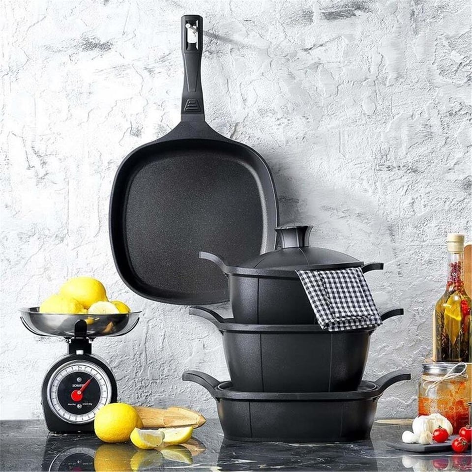 Schafer  Felsen Döküm Tencere Seti 7 Parça