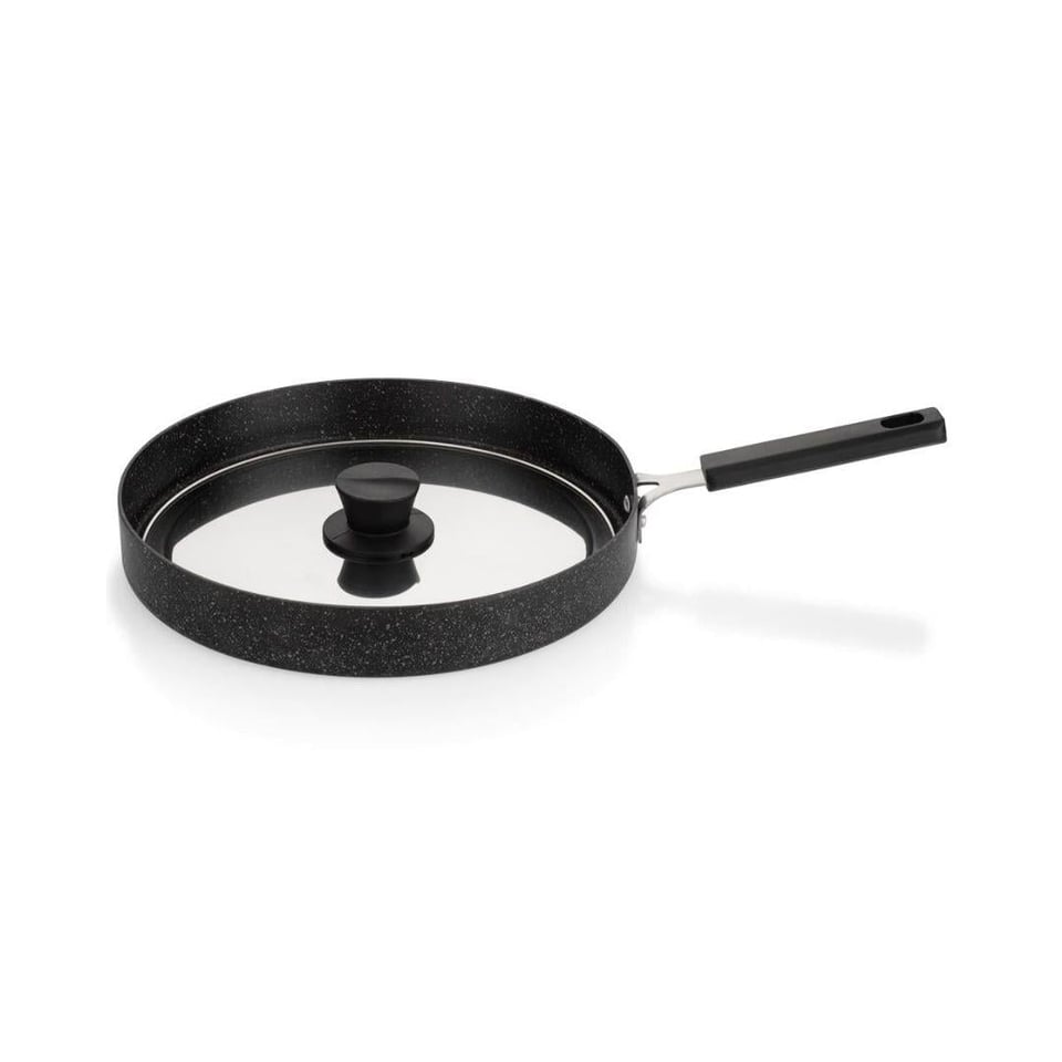 Tavalar Schafer züccaciye Schafer Fish Pan 32 Cm Kapaklı Granit Balık Tavası 2 Parça Siyah