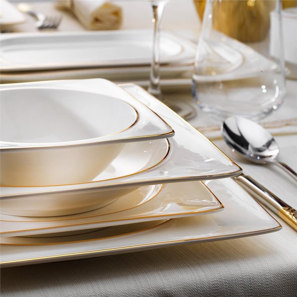 Schafer Glamor Pure Yemek Takımı-60 Parça-Gold