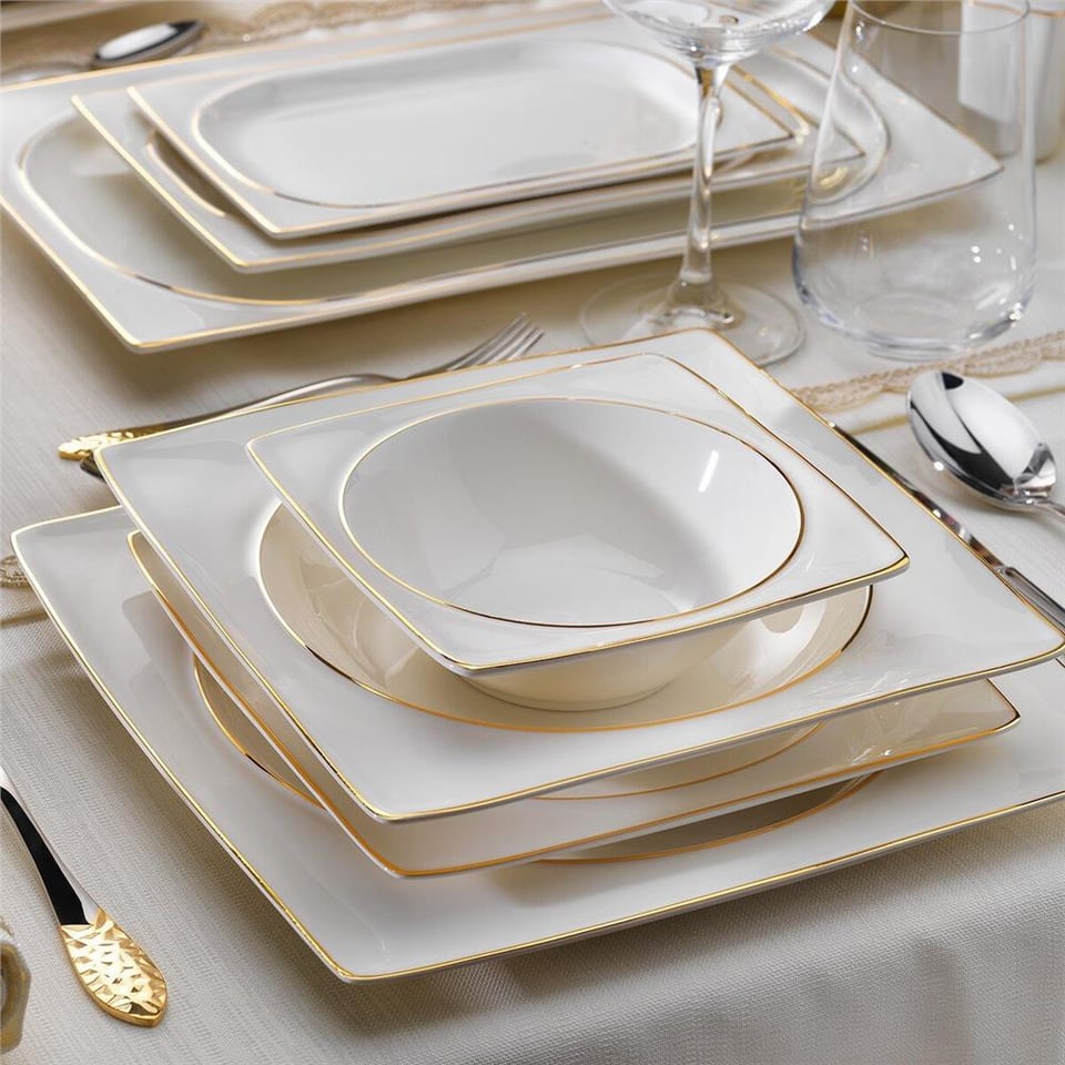 Schafer Glamor Pure Yemek Takımı-60 Parça-Gold