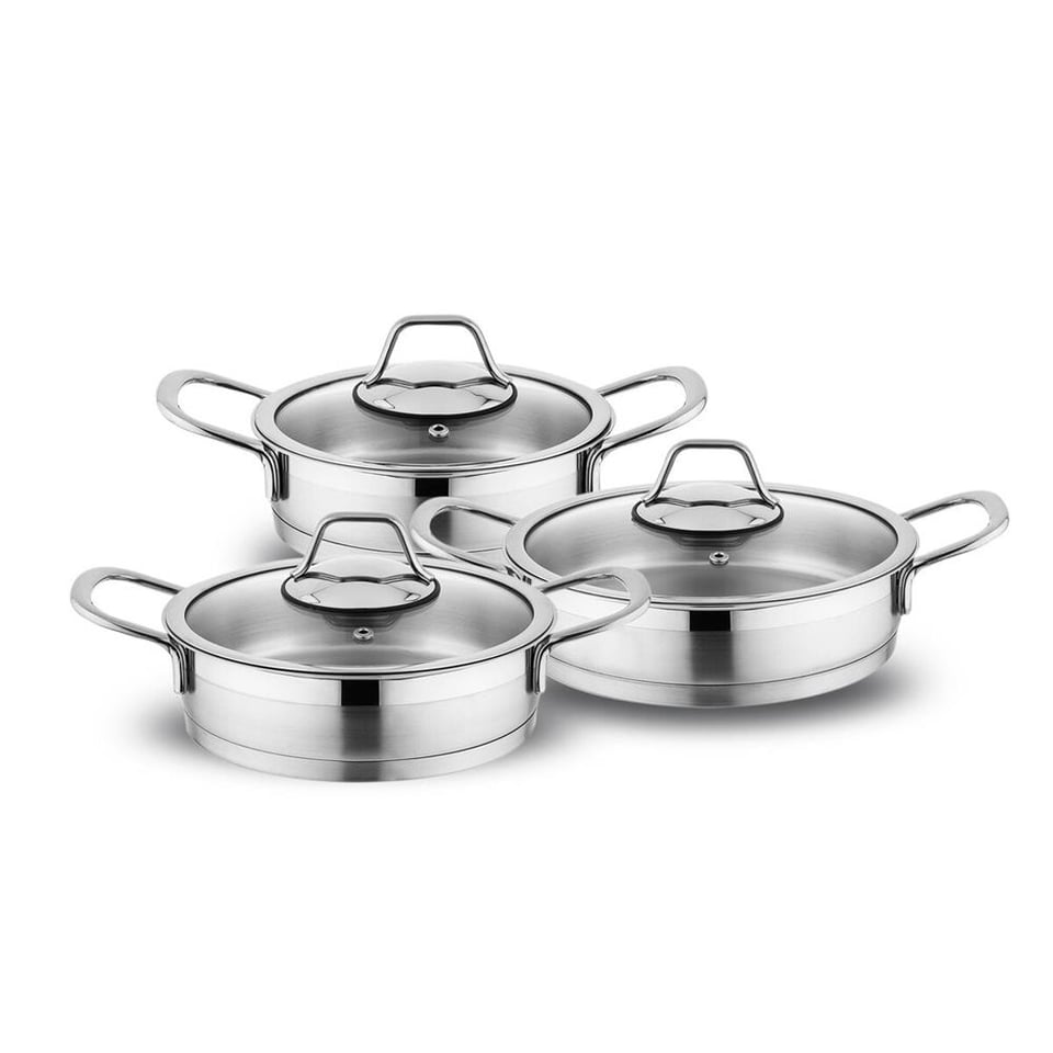 Schafer Gusta Çelik Sahan Seti-6 Parça-Inox