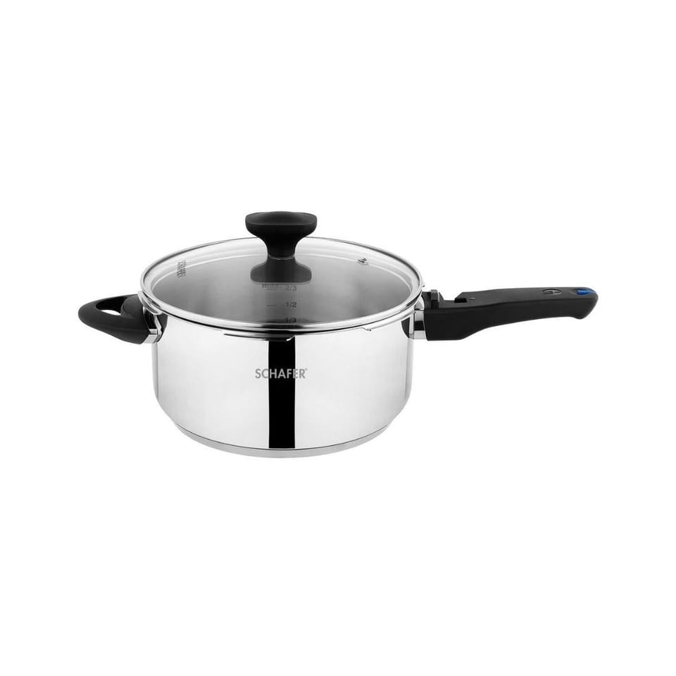 Düdüklü Tencere Schafer züccaciye Schafer Gusto Chef 4+7 Litre 4 Parça İnox Düdüklü Tencere Seti