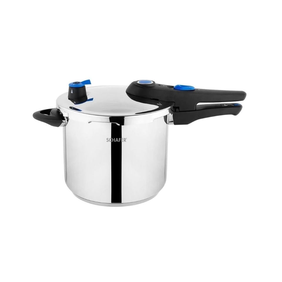 Düdüklü Tencere Schafer züccaciye Schafer Gusto Chef 4+7 Litre 4 Parça İnox Düdüklü Tencere Seti