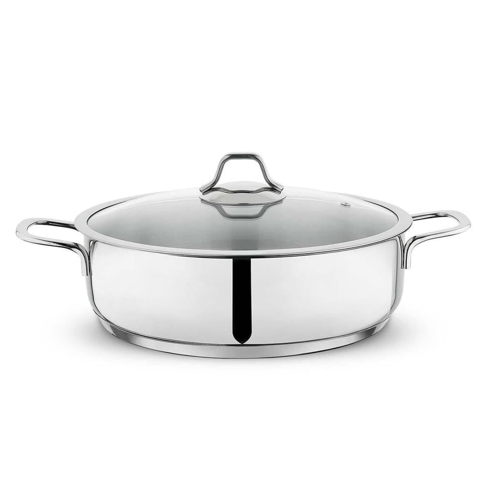 Schafer Held Çelik Basık Tencere-30 cm-2 prç.-Inox