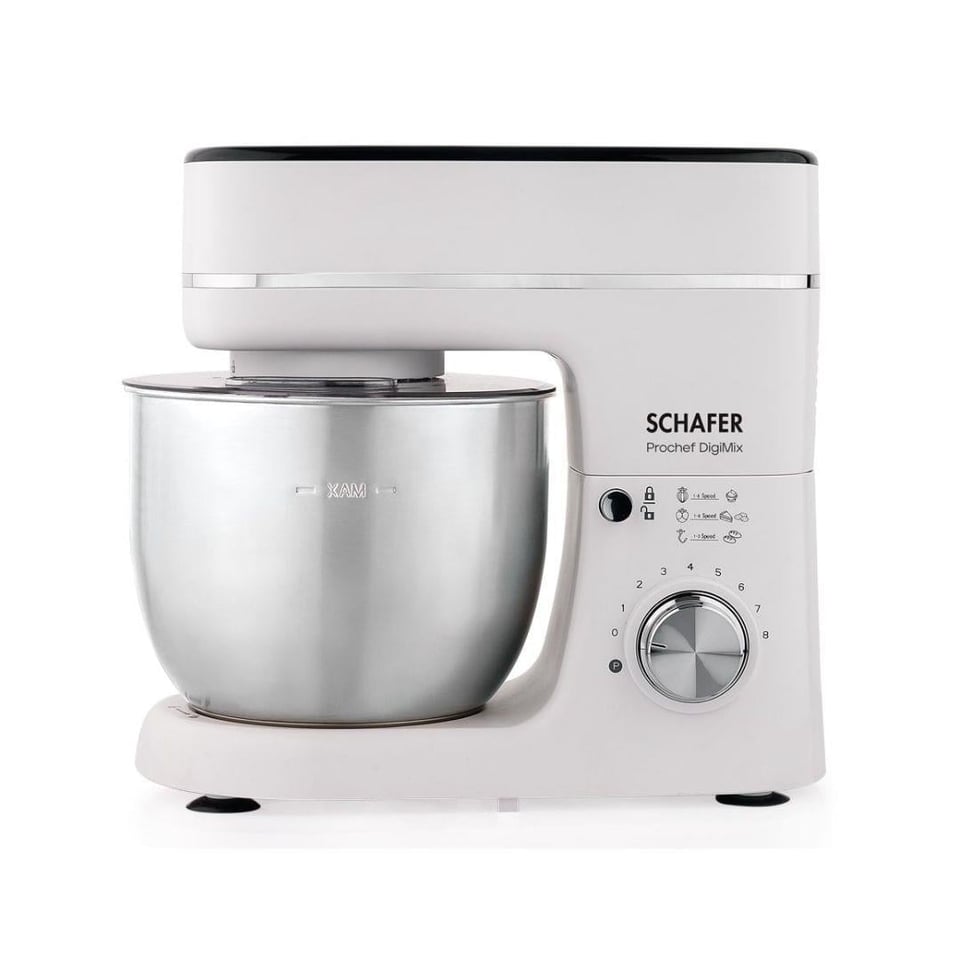 Mikser / Blender Schafer Küçük Ev Aletleri Schafer Prochef DigiMix Dijital Stand Mikser 5 L 1500W Beyaz