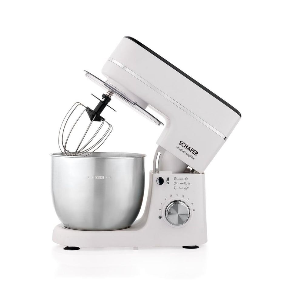 Mikser / Blender Schafer Küçük Ev Aletleri Schafer Prochef DigiMix Dijital Stand Mikser 5 L 1500W Beyaz