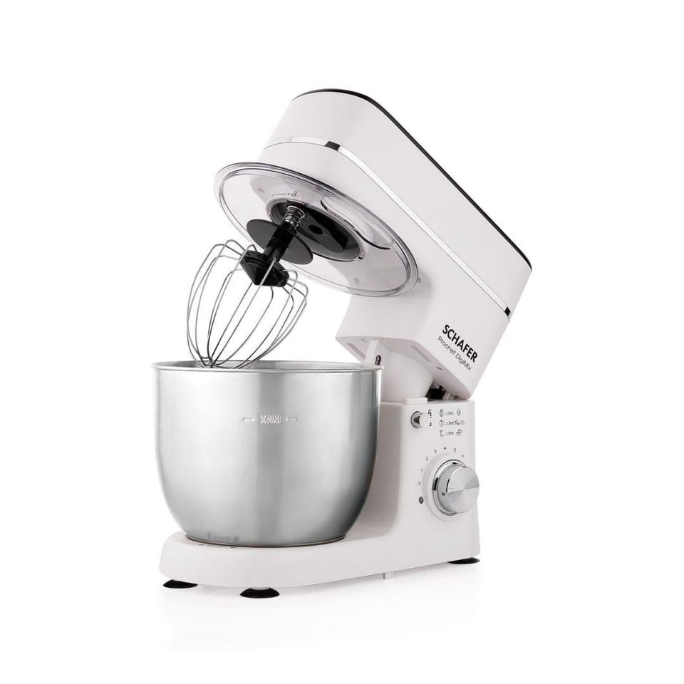 Mikser / Blender Schafer Küçük Ev Aletleri Schafer Prochef DigiMix Dijital Stand Mikser 5 L 1500W Beyaz