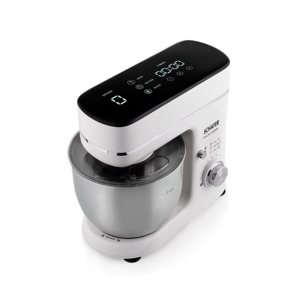 Mikser / Blender Schafer Küçük Ev Aletleri Schafer Prochef DigiMix Dijital Stand Mikser 5 L 1500W Beyaz