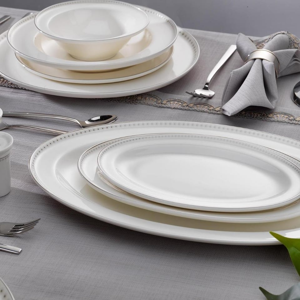 Yemek Takımları Schafer züccaciye Schafer Queen Classy Bone Yemek Takımı-60 Prç.-Gum