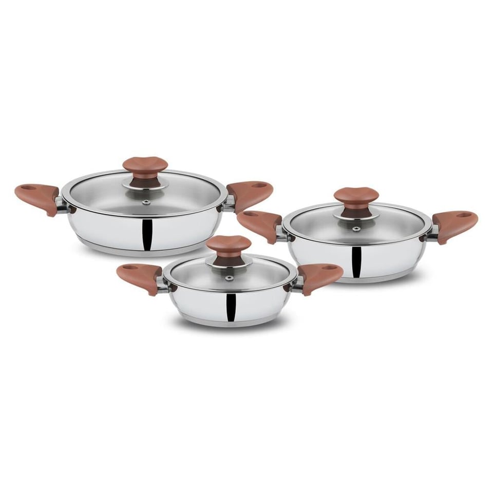 Schafer Testa Çelik Sahan Seti-6 Parça-Gül Kurusu